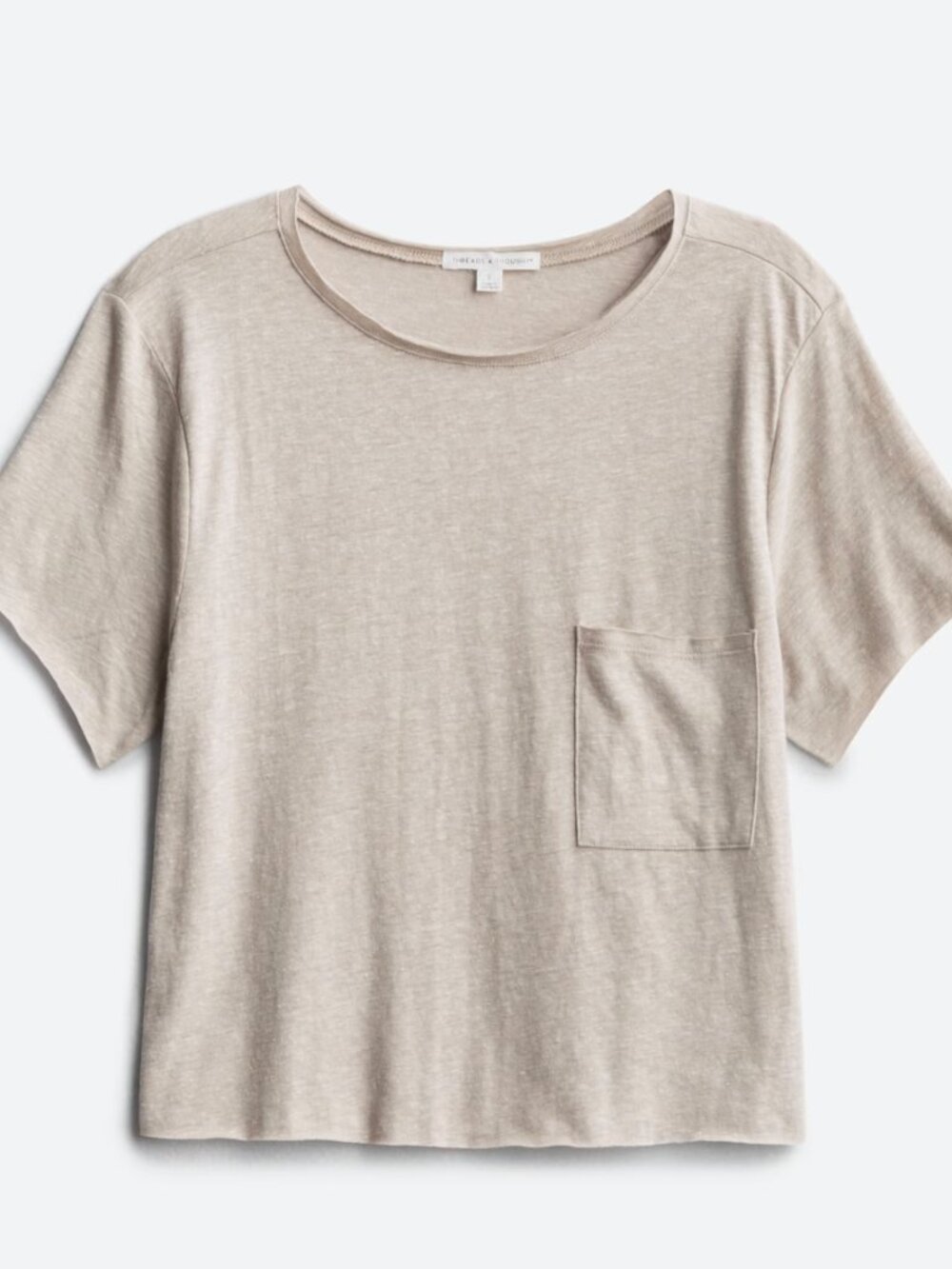 Maggie Triblend Cropped Tee | Cream